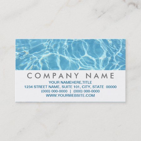 Pool Water Business Cards