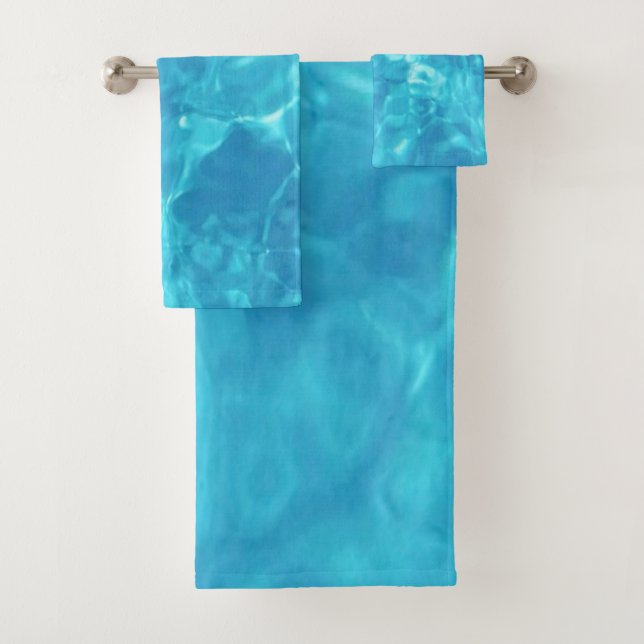 Pool Water Fun | Blue | Bath Towel Set (Insitu)
