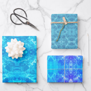Pool Water Fun   Blue   Filters   Mirror Tiling   Wrapping Paper Sheets