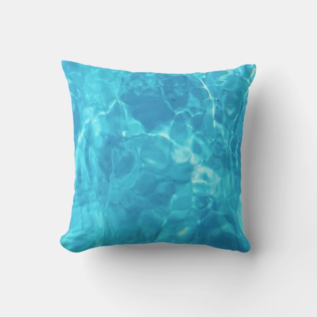 Pool Water Fun | Blue | Throw Pillow (Front)
