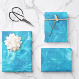 Pool Water Fun   Blue   Wrapping Paper Sheets