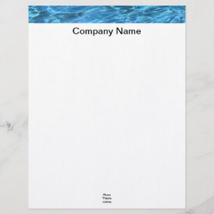 Pool Water Letterhead
