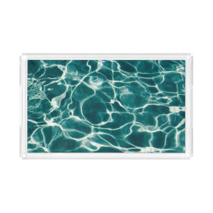 Pool water pattern acrylic tray