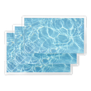 Pool Water Serving Trays