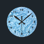 Pool Water Wall Clock<br><div class="desc">Pool Water</div>