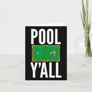Pool Y All Pool Billiards Card