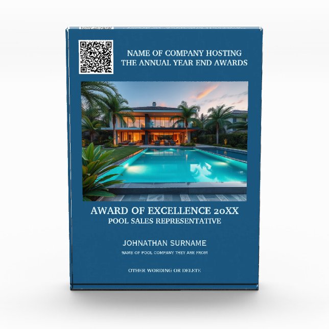 Pool year end award photo company builders  (Front)