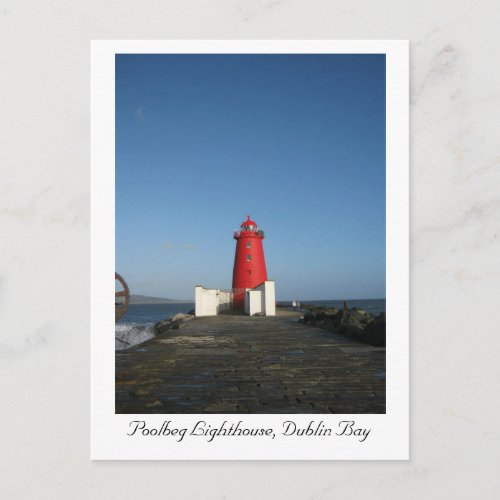 Poolbeg Lighthouse Dublin Bay Postcard