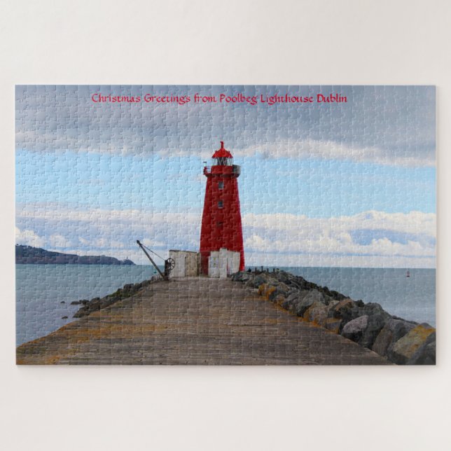 Poolbeg Lighthouse Dublin. Jigsaw Puzzle (Horizontal)