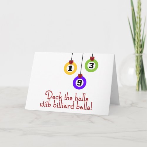 PoolChick Deck the halls Holiday Card