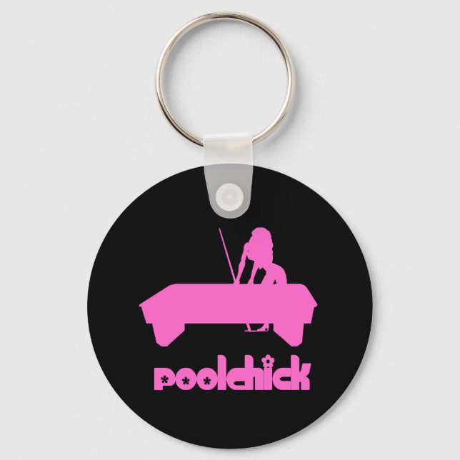 PoolChick Logo Keychain (Front)