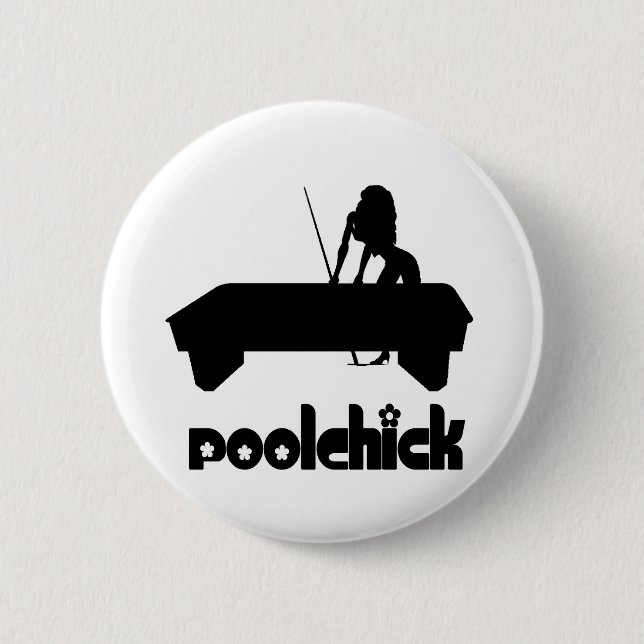 PoolChick Logo Pinback Button (Front)