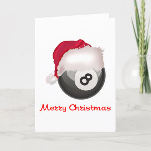 PoolChick Merry Christmas Santaball Holiday Card