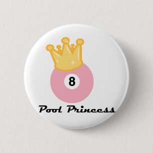 PoolChick Pool Princess Pinback Button