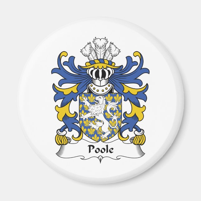 Poole Family Crest Magnet (Front)