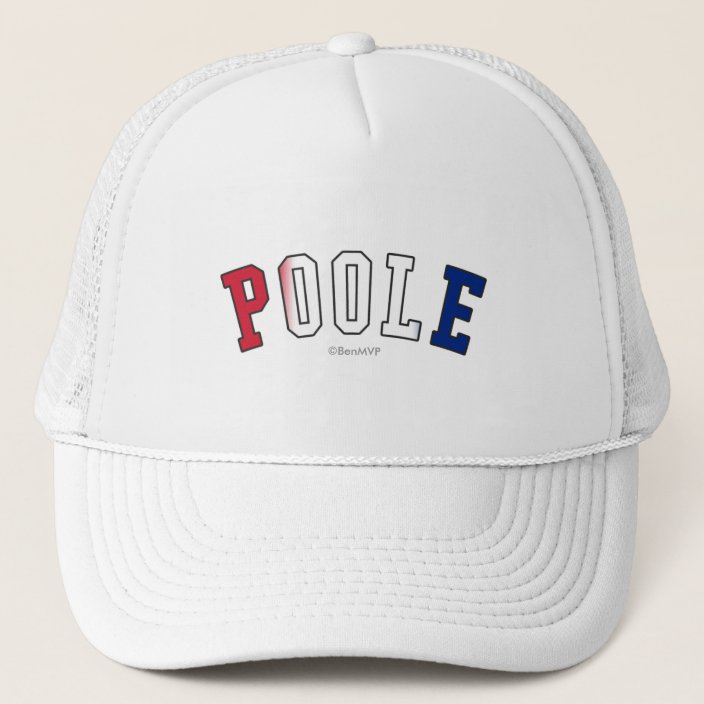 Poole in United Kingdom National Flag Colors Hat