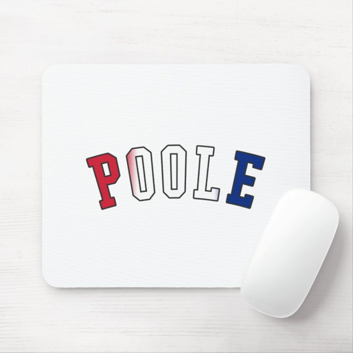 Poole in United Kingdom National Flag Colors Mouse Pad