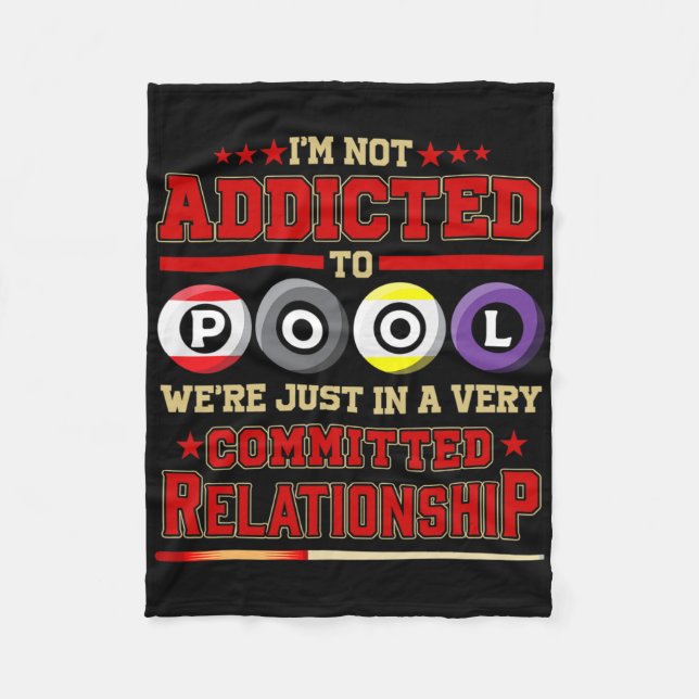 Poolhall Pool Player Billiards Pool Hall For Billi Fleece Blanket (Front)