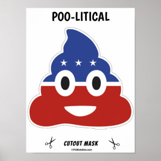 Poolitical Halloween Mask Poster