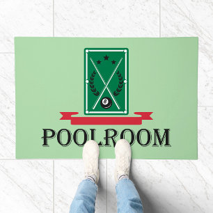 Poolroom Billiards Classic 8 Ball Doormat