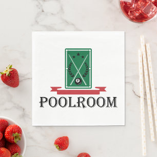 Poolroom Billiards Classic 8 Ball Napkins