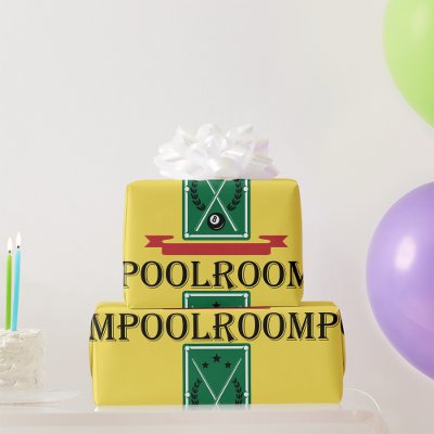 Poolroom Billiards Classic 8 Ball Wrapping Paper