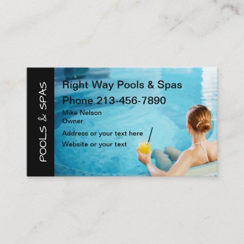 Pools And Spas Business Card