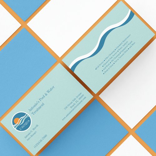 Pools and Water Treatment Company Business Card