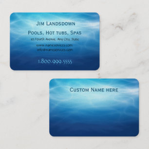 Pools Hot tubs Spas Custom Business Card