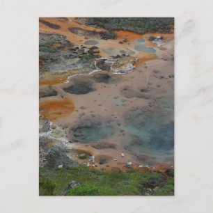 Pools Yellowstone Hydrothermal Colors Artists Pain Postcard