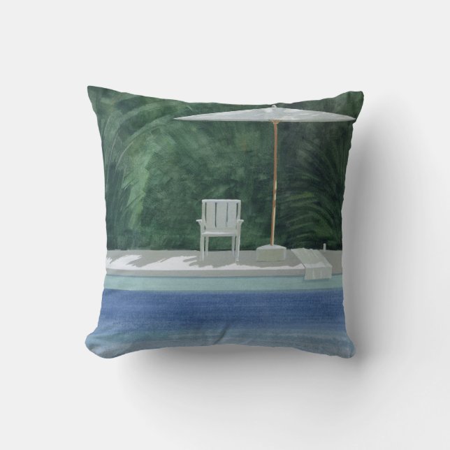 Poolside 1994 throw pillow (Front)