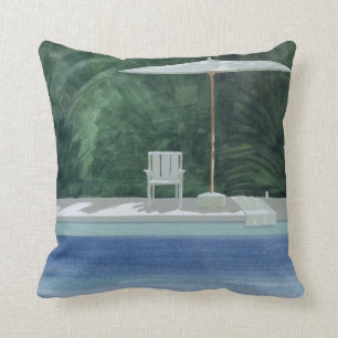 Poolside 1994 throw pillow