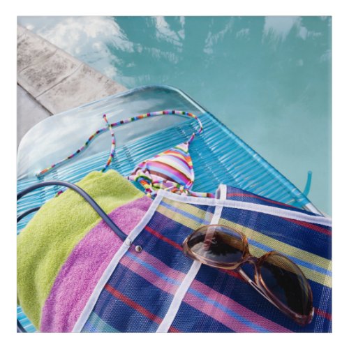 Poolside Accoutrements Acrylic Print