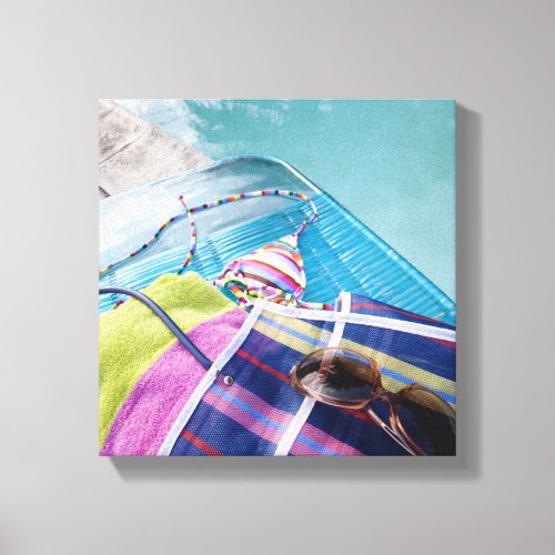 Poolside Accoutrements Canvas Print