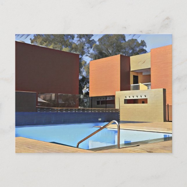 Poolside camel No. 1 Art Print Postcard (Front)