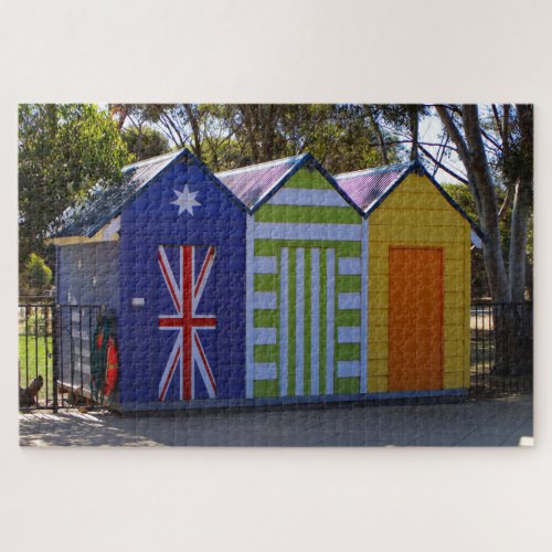 Poolside change huts Australia Jigsaw Puzzle
