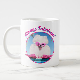 Poolside Dog In Flippers Giant Coffee Mug