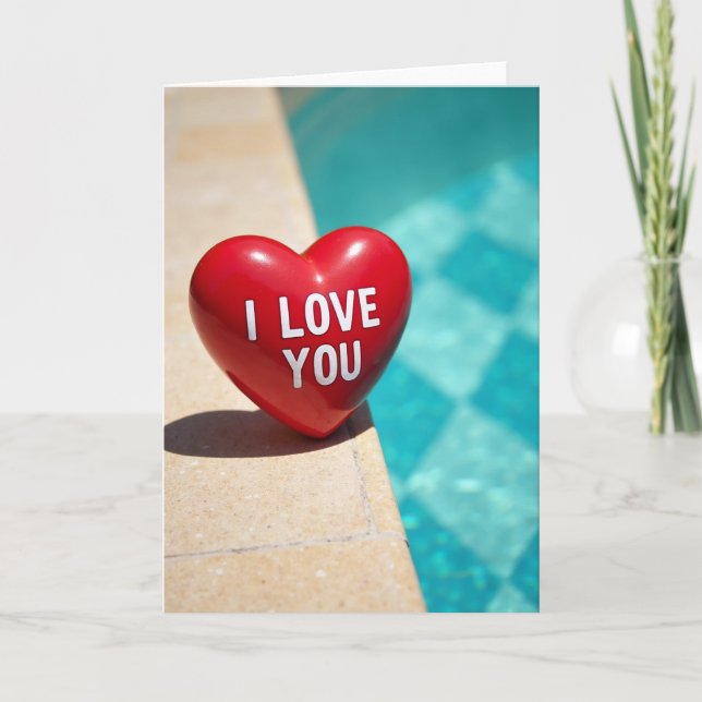 Poolside Love You Card (Front)