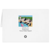 Poolside Party Labradors Painting Cards (Back Horizontal)