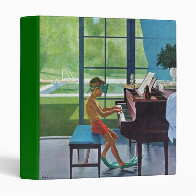 Poolside Piano Practice 3 Ring Binder (Front/Spine)