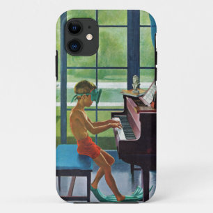Poolside Piano Practice iPhone 11 Case