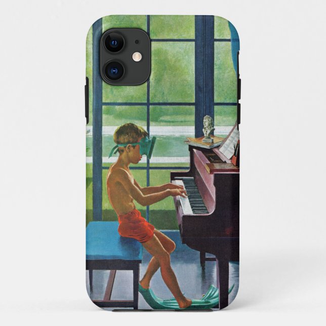 Poolside Piano Practice Case-Mate iPhone Case (Back)