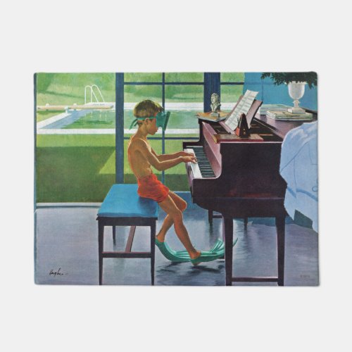 Poolside Piano Practice Doormat