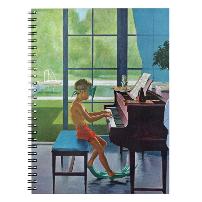 Poolside Piano Practice Notebook (Front)