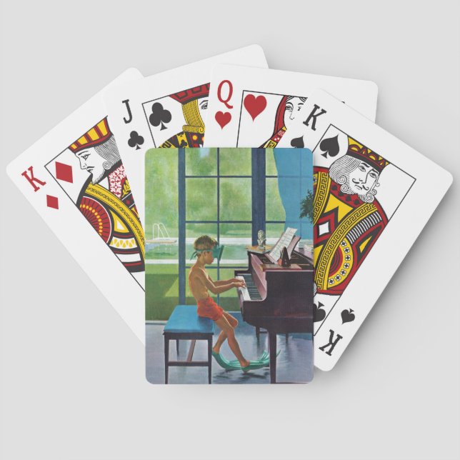Poolside Piano Practice Poker Cards (Back)
