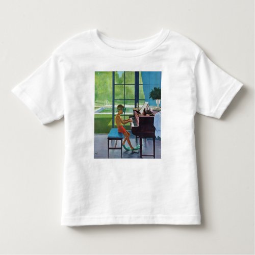 Poolside Piano Practice Toddler T_shirt