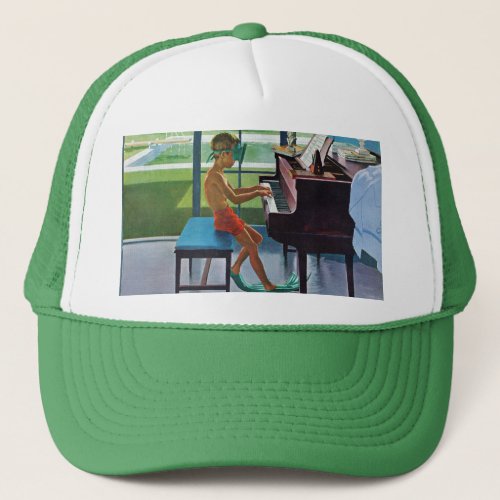 Poolside Piano Practice Trucker Hat