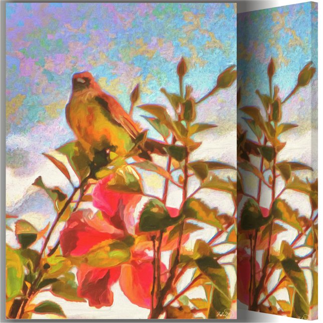 Poolside Singer 2338 Art Canvas Print (Creator Uploaded)