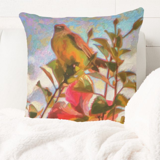 Poolside Singer 2338 Throw Pillow (Creator Uploaded)