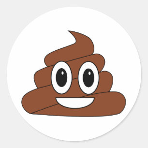 Poop Classic Round Sticker